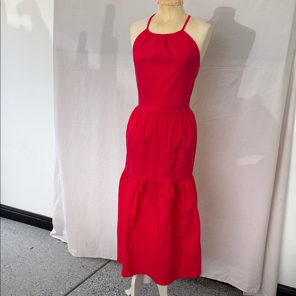 Evereve Vibrant Red Midi Dress
